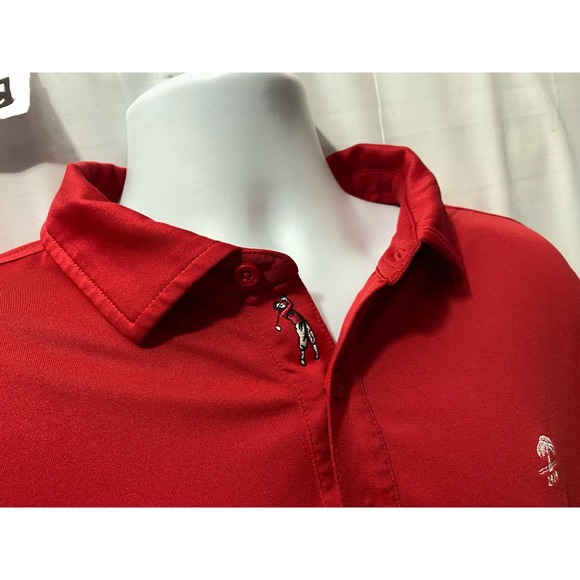 Bobby Jones Performance Golf Polo Blue Solid Men's XXL Red Short Sleeve - Picture 10 of 10